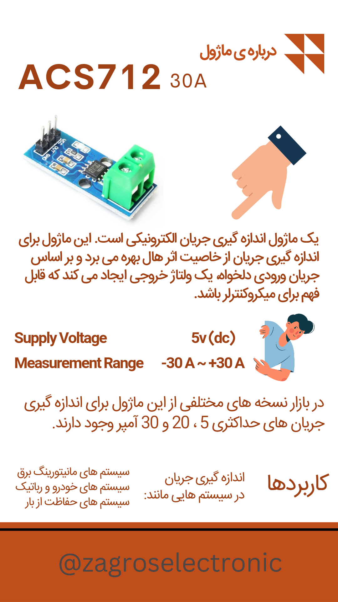 ACS712 CURRENT SENSOR 30A