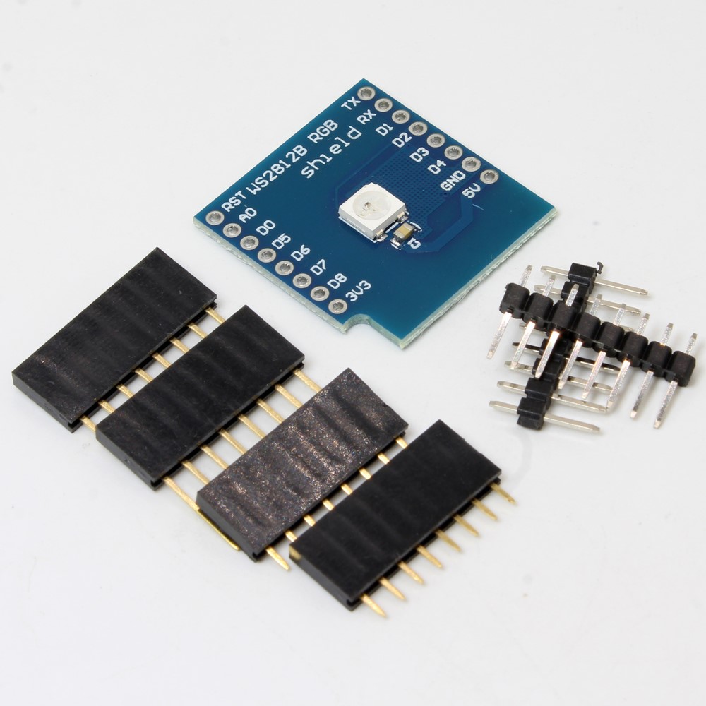 WEMOS D1 MINI WS2812 RGB LED SHIELD