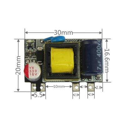 AC-DC 3.7V/4.2V 2A-5V 1.7A-9V 0.8A (8.5W) LAGE RIMPEL SCHAKELENDE SUPPLY MODULE