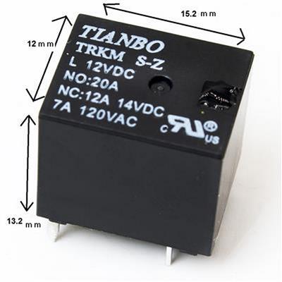 RELAY 12V 7A 1C 5PIN (SMALL)